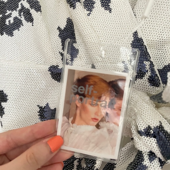 Self-Portrait NWT Floral Sequin Wrap Top UK8/US4 Small - Picture 7 of 8